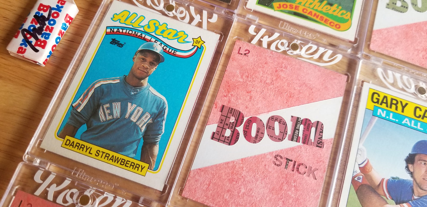 Baseball card art by Matthew Rosen - Boom Stick Home Run Leaders
