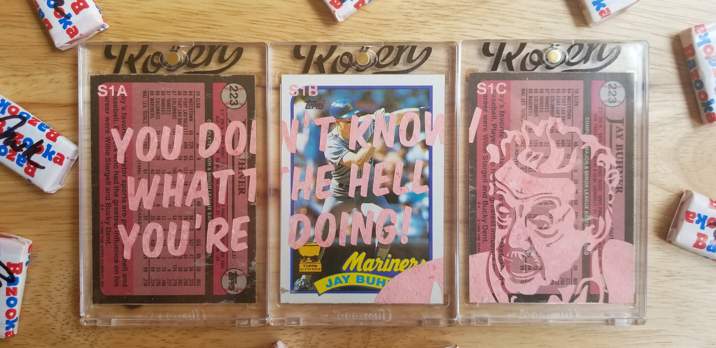 Baseball card art by Matthew Lee Rosen (aka Matthew Rosen) - Jay Buhner Seinfeld