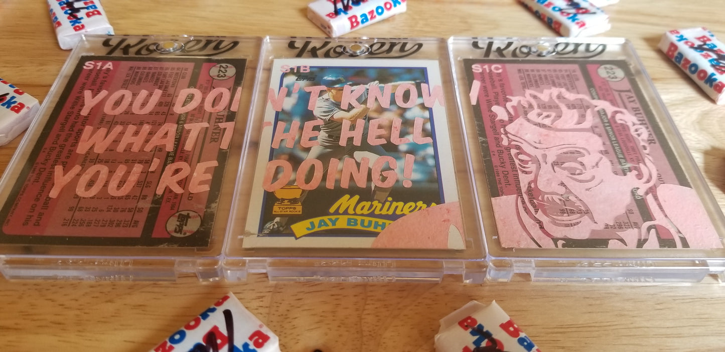 Baseball card art by Matthew Lee Rosen (aka Matthew Rosen) - Jay Buhner Seinfeld