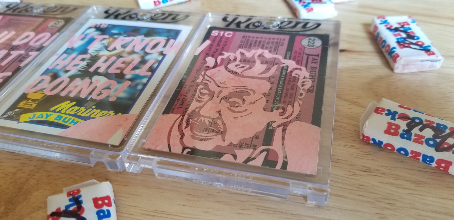 Baseball card art by Matthew Lee Rosen (aka Matthew Rosen) - Jay Buhner Seinfeld