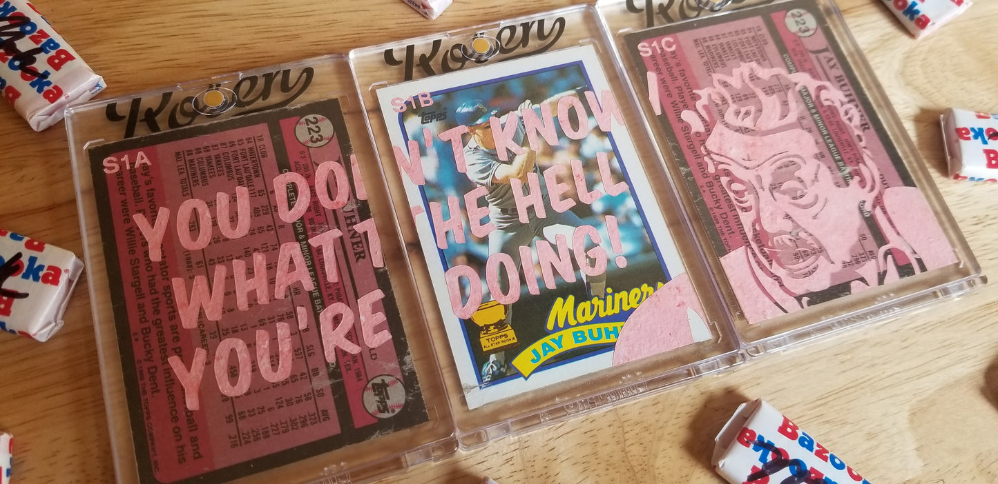 Baseball card art by Matthew Lee Rosen (aka Matthew Rosen) - Jay Buhner Seinfeld