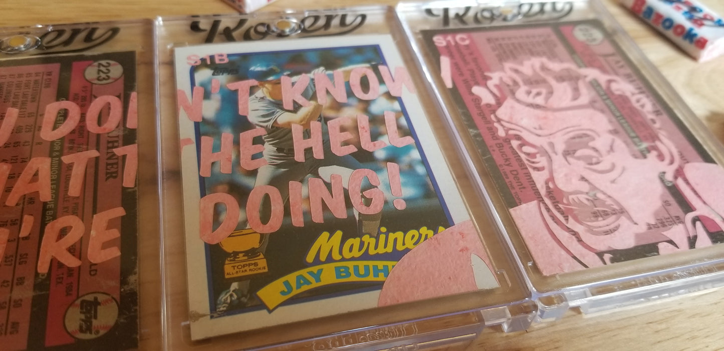 Baseball card art by Matthew Lee Rosen (aka Matthew Rosen) - Jay Buhner Seinfeld