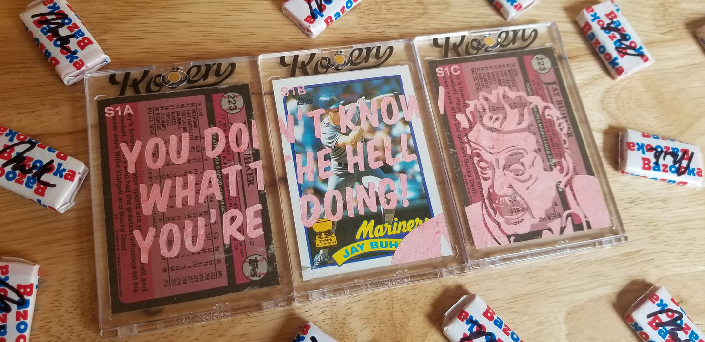 Baseball card art by Matthew Lee Rosen (aka Matthew Rosen) - Jay Buhner Seinfeld