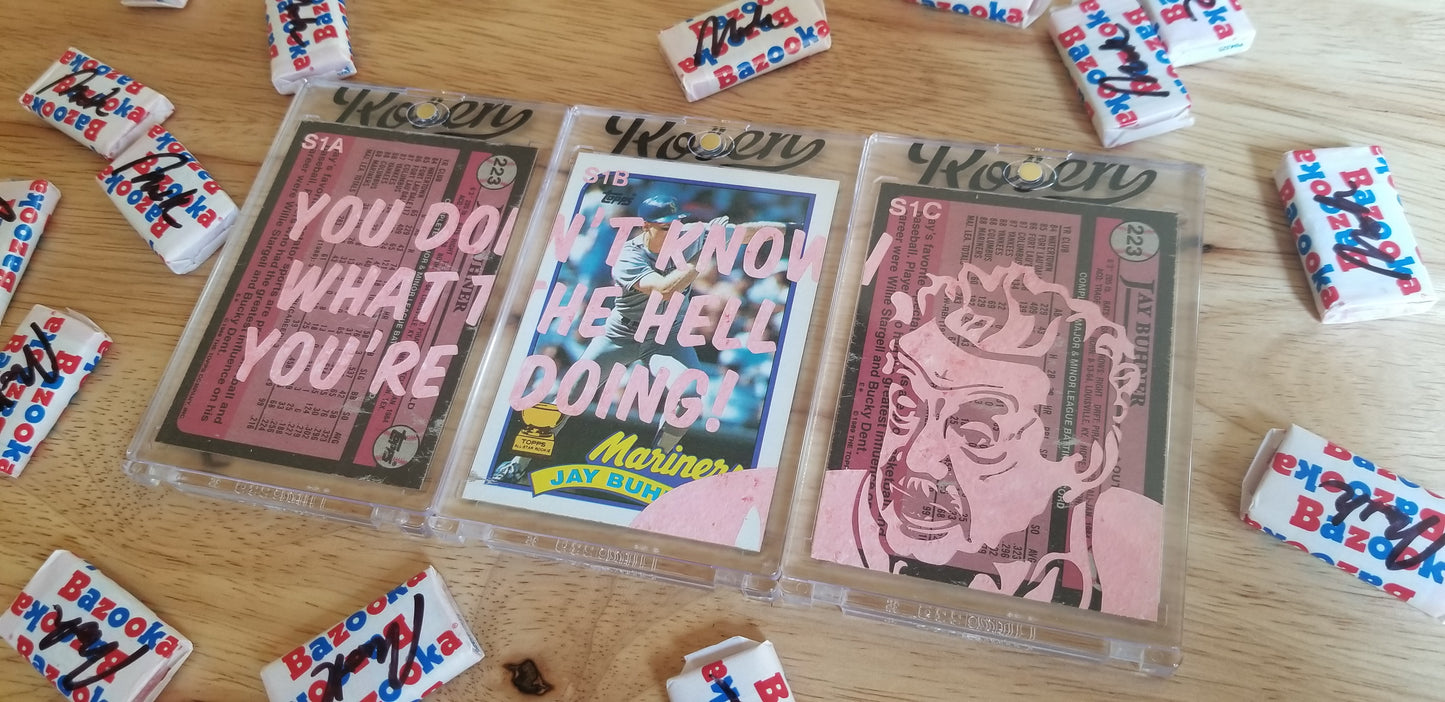Baseball card art by Matthew Lee Rosen (aka Matthew Rosen) - Jay Buhner Seinfeld