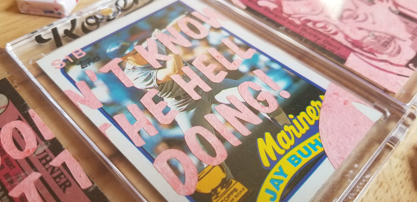 Baseball card art by Matthew Lee Rosen (aka Matthew Rosen) - Jay Buhner Seinfeld
