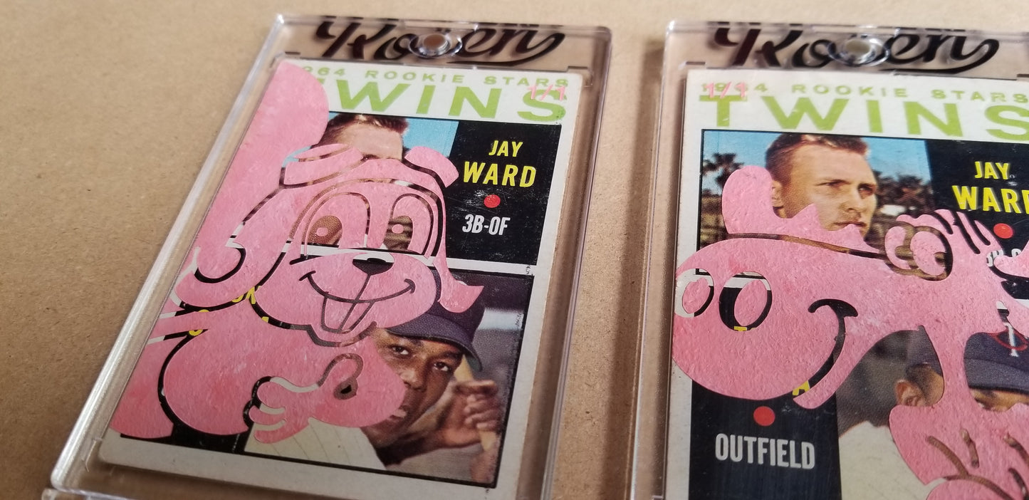 Baseball card art by Matthew Lee Rosen (aka Matthew Rosen) - Rocky and Bullwinkle