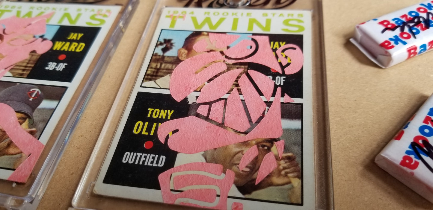 Baseball card art by Matthew Lee Rosen (aka Matthew Rosen) - Rocky and Bullwinkle