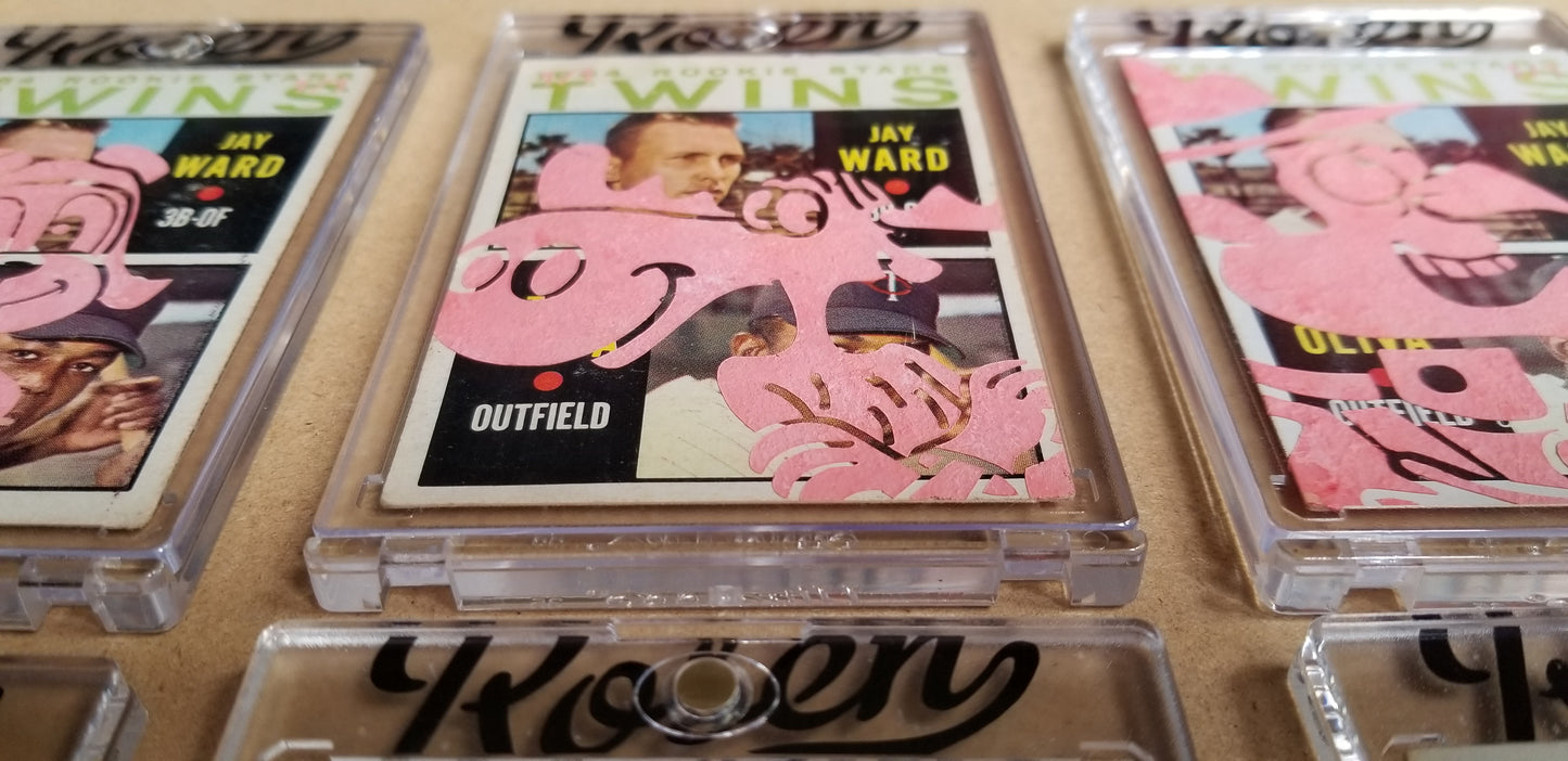 Baseball card art by Matthew Lee Rosen (aka Matthew Rosen) - Rocky and Bullwinkle