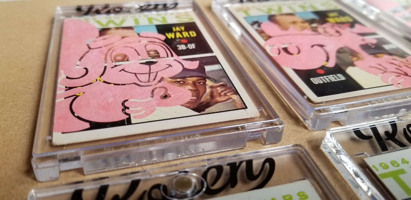 Baseball card art by Matthew Lee Rosen (aka Matthew Rosen) - Rocky and Bullwinkle
