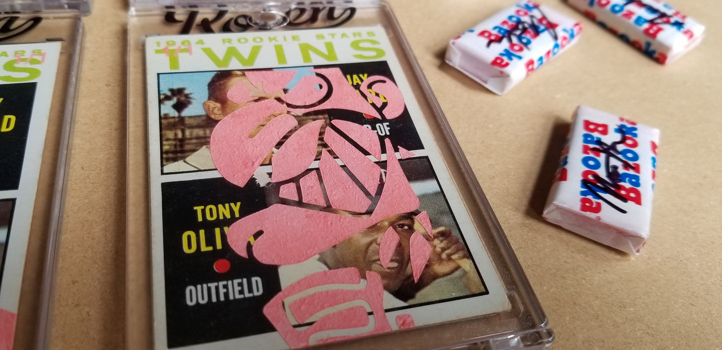 Baseball card art by Matthew Lee Rosen (aka Matthew Rosen) - Rocky and Bullwinkle