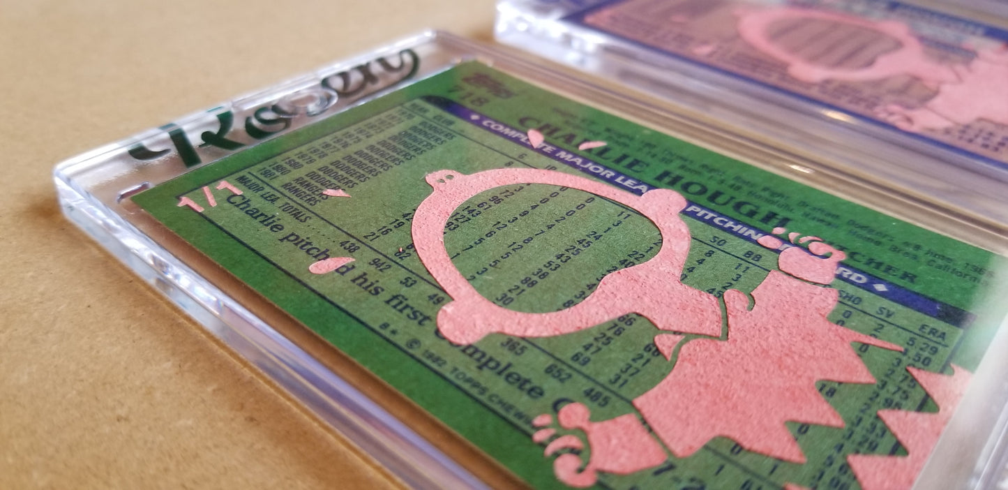 Baseball card art by Matthew Lee Rosen (aka Matthew Rosen) - Gum Stick Collector Cards - 1986 Topps Quaker Chewy