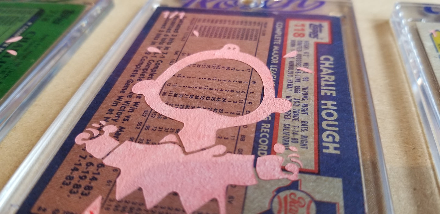 Baseball card art by Matthew Lee Rosen (aka Matthew Rosen) - Gum Stick Collector Cards - 1986 Topps Quaker Chewy