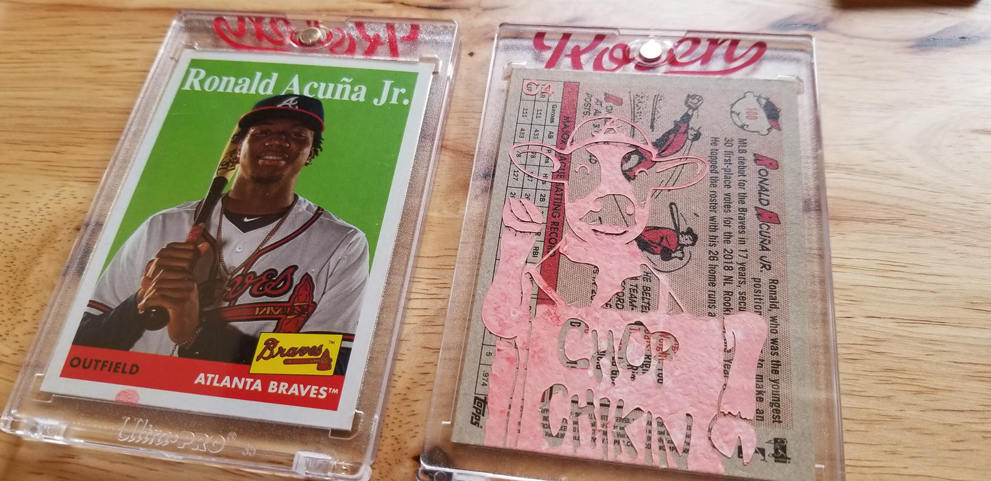 Baseball card art by Matthew Lee Rosen (aka Matthew Rosen) - Braves Chick-fil-A