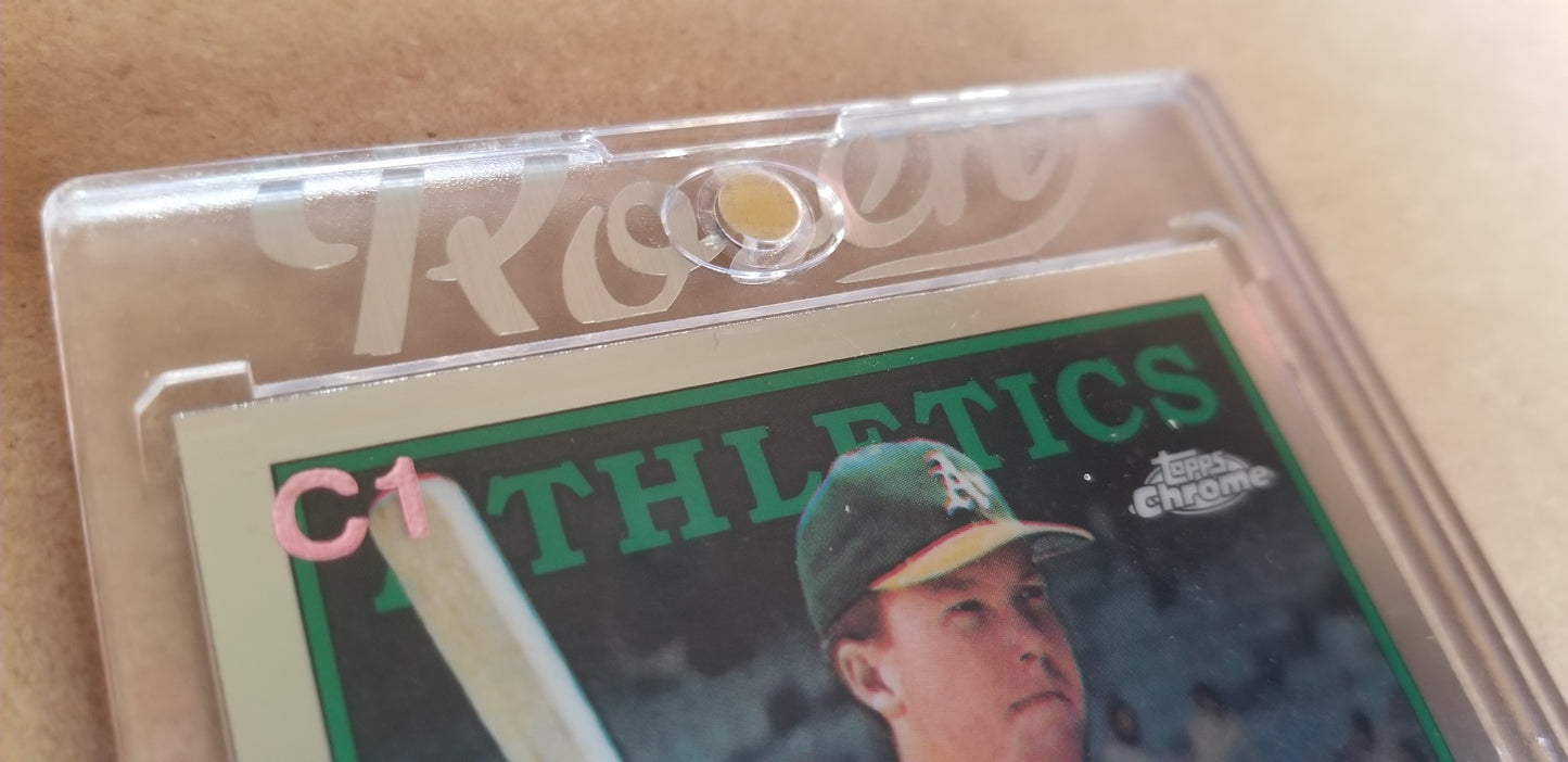 Baseball card art by Matthew Lee Rosen (aka Matthew Rosen) - Chrome #1 - McGwire Asterisk