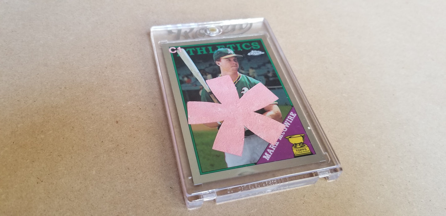 Baseball card art by Matthew Lee Rosen (aka Matthew Rosen) - Chrome #1 - McGwire Asterisk