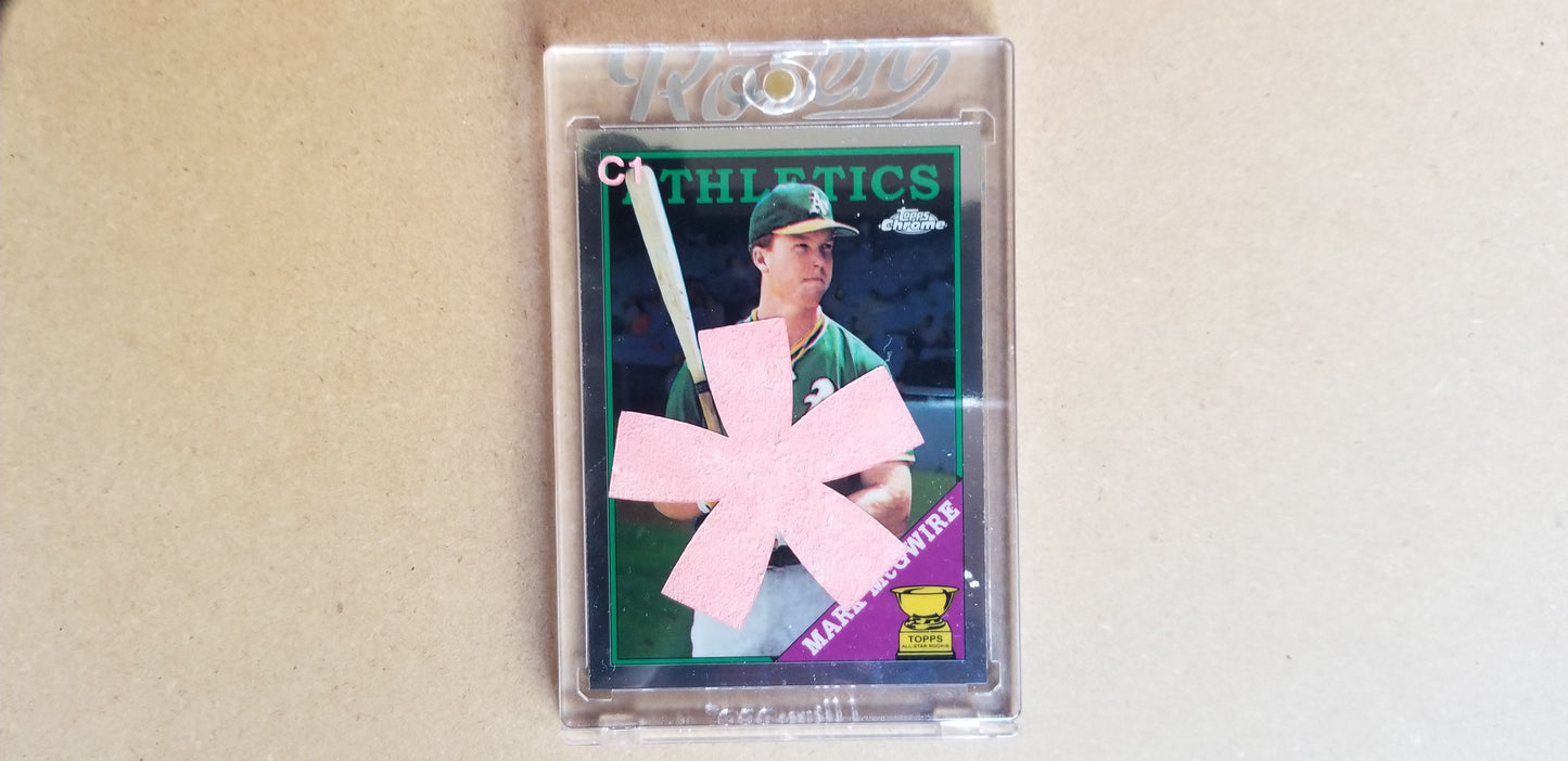 Baseball card art by Matthew Lee Rosen (aka Matthew Rosen) - Chrome #1 - McGwire Asterisk