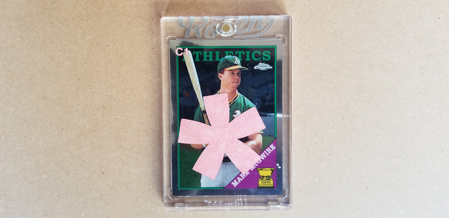 Baseball card art by Matthew Lee Rosen (aka Matthew Rosen) - Chrome #1 - McGwire Asterisk