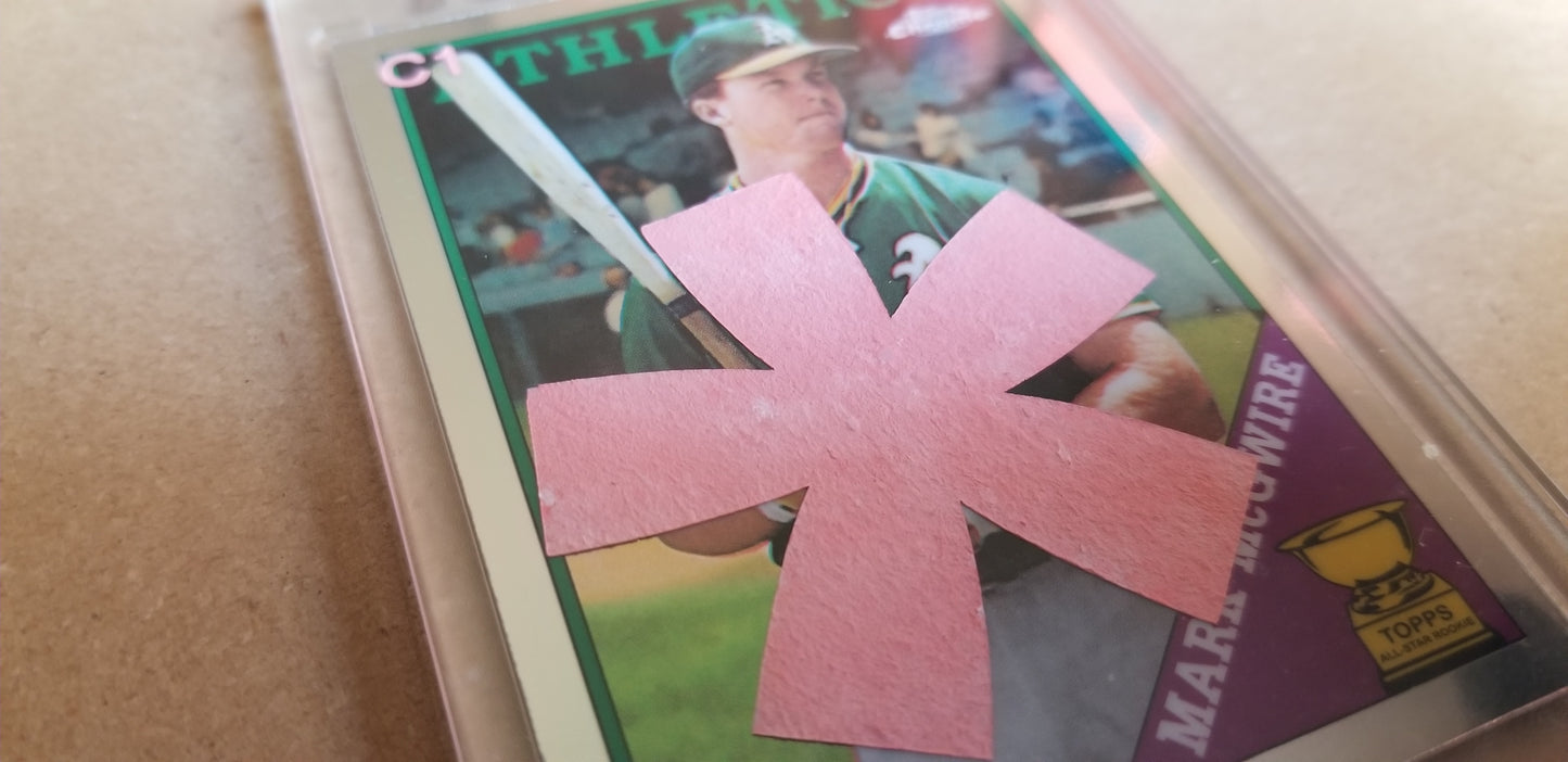 Baseball card art by Matthew Lee Rosen (aka Matthew Rosen) - Chrome #1 - McGwire Asterisk