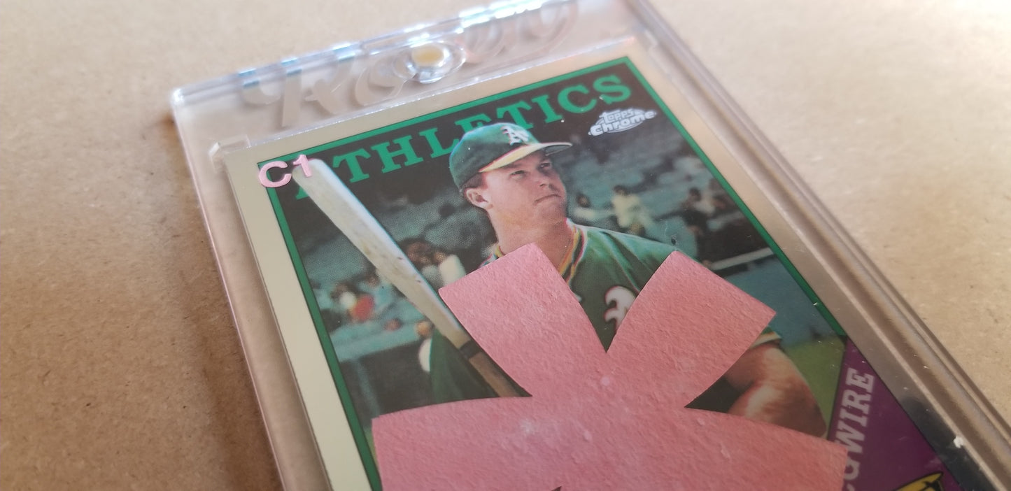 Baseball card art by Matthew Lee Rosen (aka Matthew Rosen) - Chrome #1 - McGwire Asterisk
