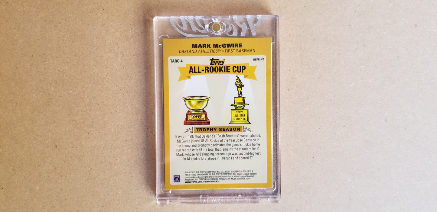 Baseball card art by Matthew Lee Rosen (aka Matthew Rosen) - Chrome #1 - McGwire Asterisk