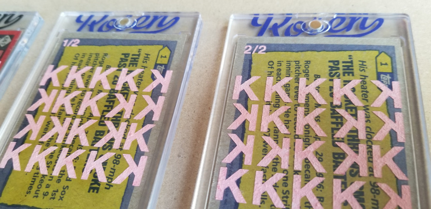 Baseball card art by Matthew Lee Rosen (aka Matthew Rosen) - Clemens 20K
