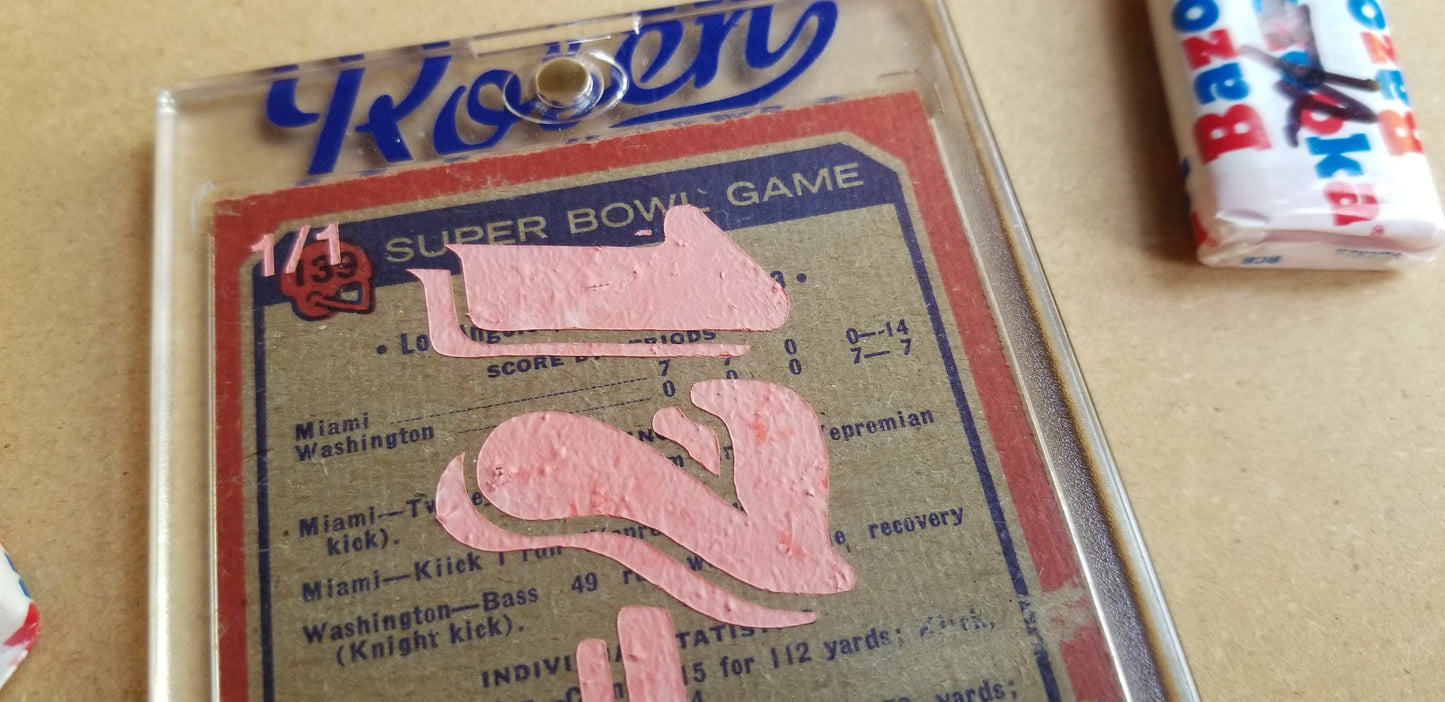 Baseball card art by Matthew Lee Rosen (aka Matthew Rosen) - Dolphins 17-0