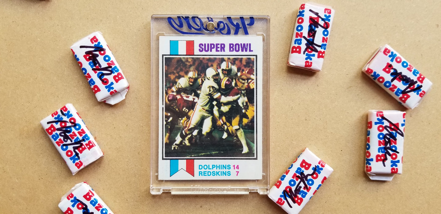 Baseball card art by Matthew Lee Rosen (aka Matthew Rosen) - Dolphins 17-0