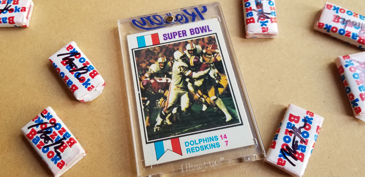 Baseball card art by Matthew Lee Rosen (aka Matthew Rosen) - Dolphins 17-0