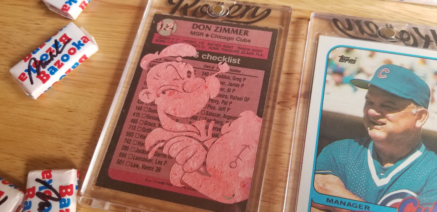 Baseball card art by Matthew Lee Rosen (aka Matthew Rosen) - Don Zimmer Popeye