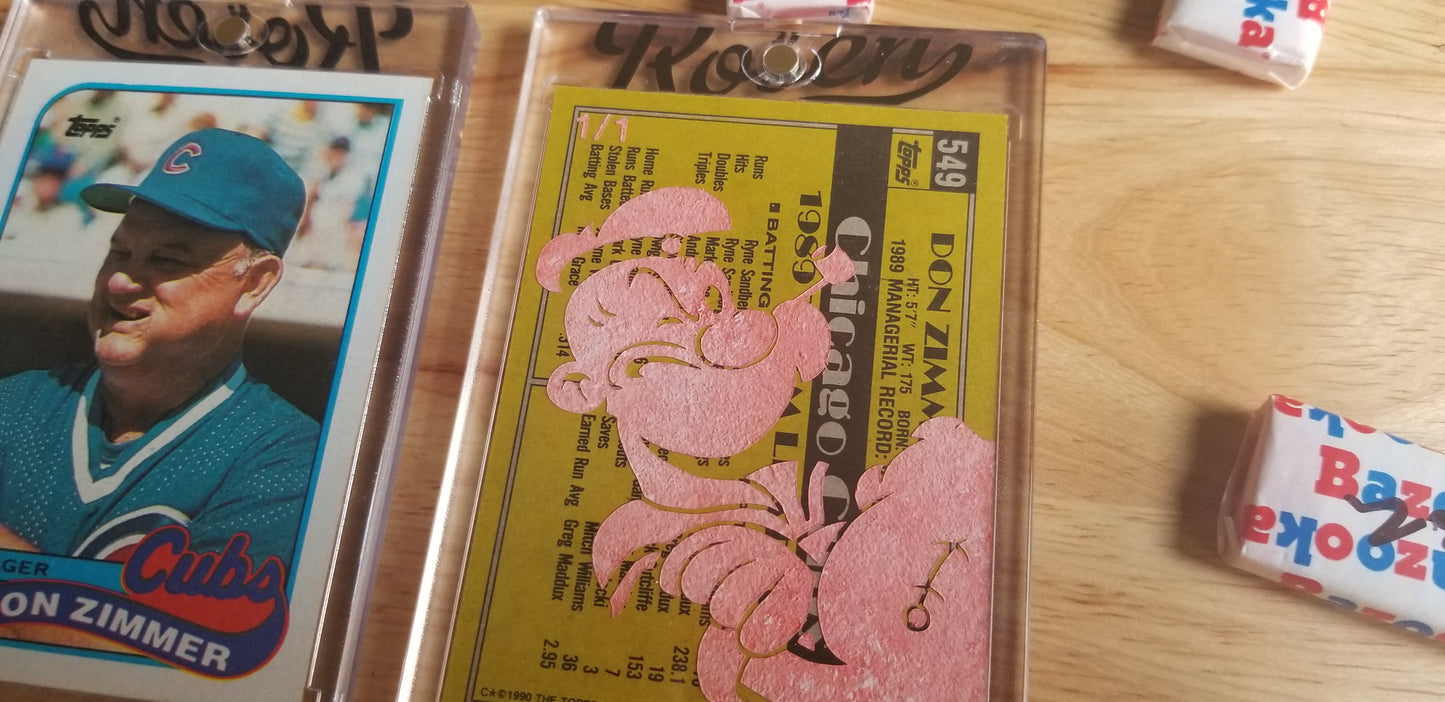 Baseball card art by Matthew Lee Rosen (aka Matthew Rosen) - Don Zimmer Popeye