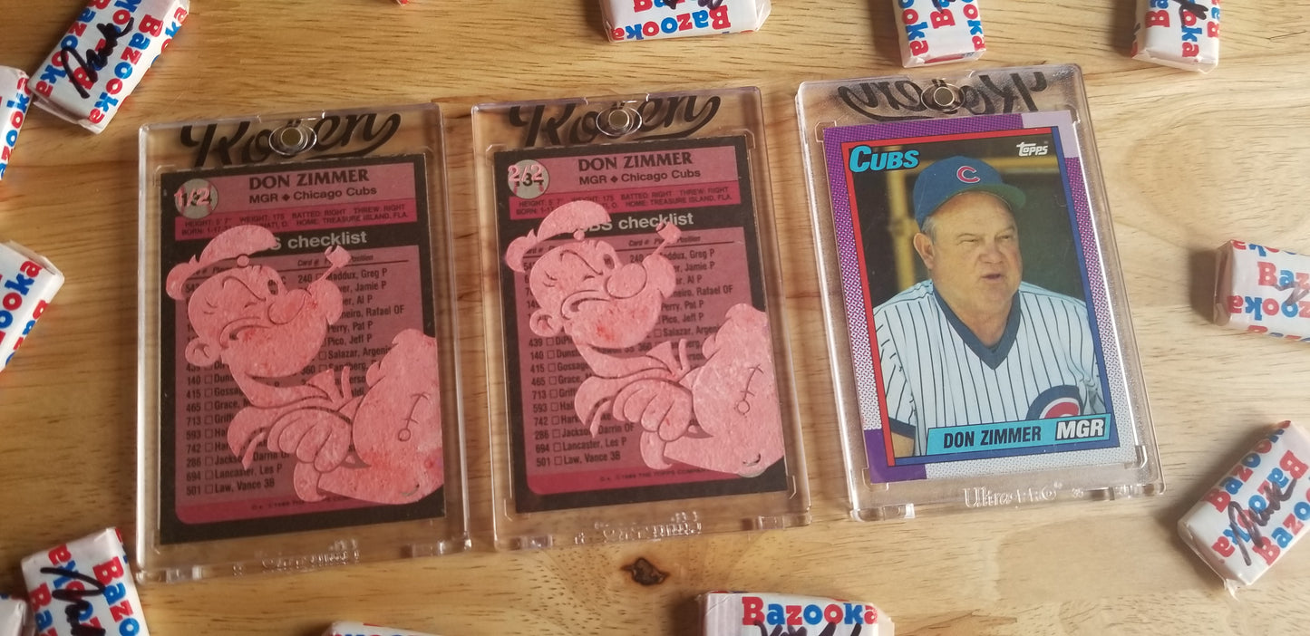 Baseball card art by Matthew Lee Rosen (aka Matthew Rosen) - Don Zimmer Popeye