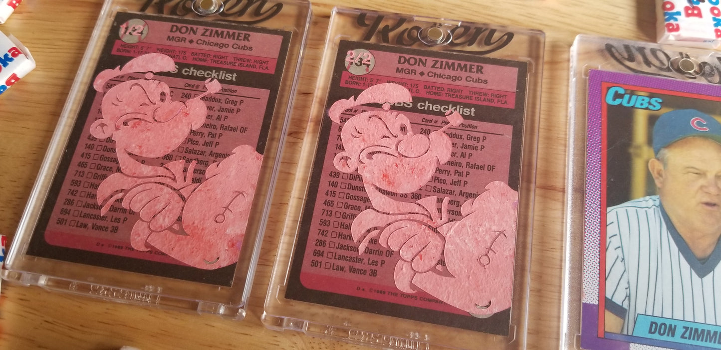 Baseball card art by Matthew Lee Rosen (aka Matthew Rosen) - Don Zimmer Popeye