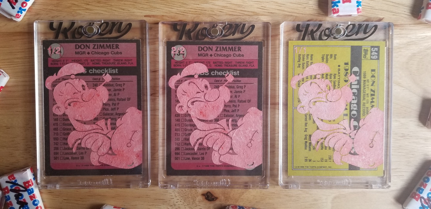 Baseball card art by Matthew Lee Rosen (aka Matthew Rosen) - Don Zimmer Popeye