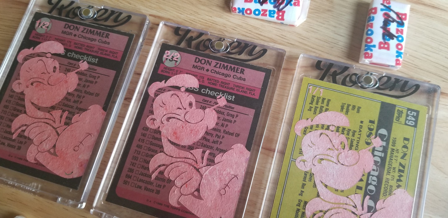 Baseball card art by Matthew Lee Rosen (aka Matthew Rosen) - Don Zimmer Popeye