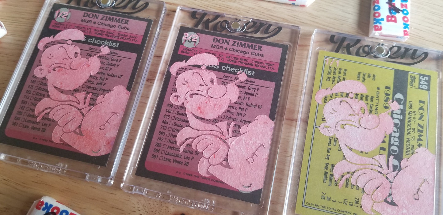 Baseball card art by Matthew Lee Rosen (aka Matthew Rosen) - Don Zimmer Popeye