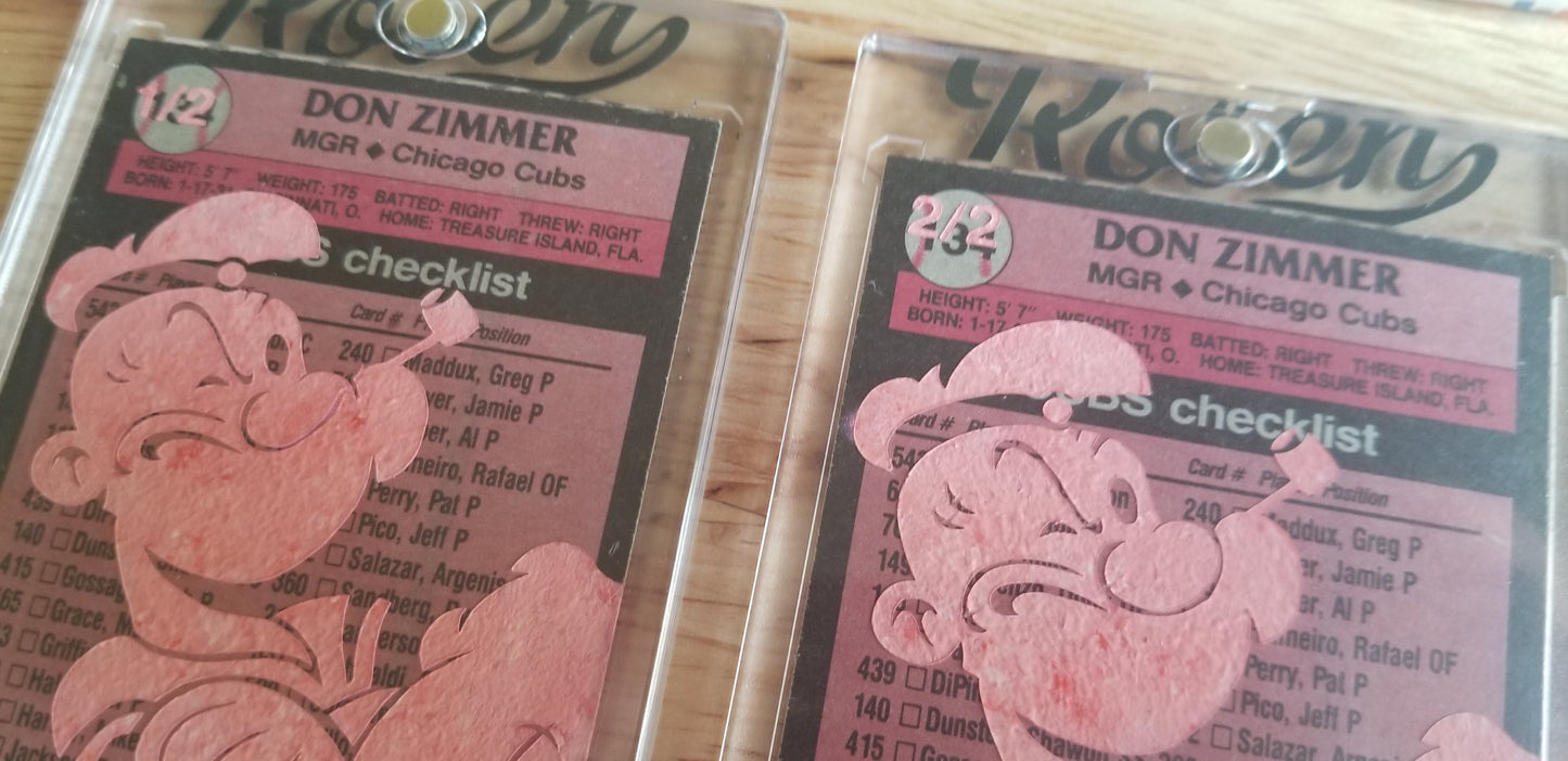 Baseball card art by Matthew Lee Rosen (aka Matthew Rosen) - Don Zimmer Popeye
