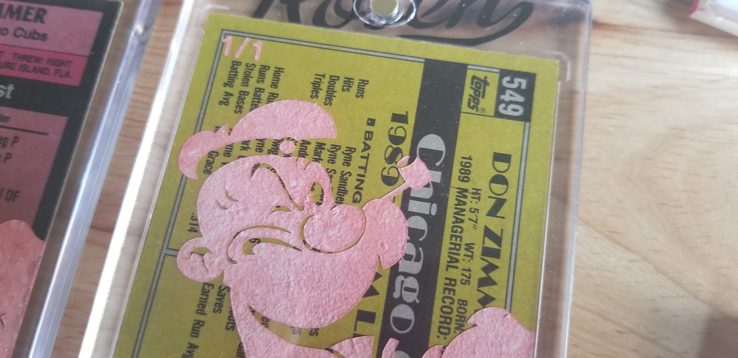 Baseball card art by Matthew Lee Rosen (aka Matthew Rosen) - Don Zimmer Popeye