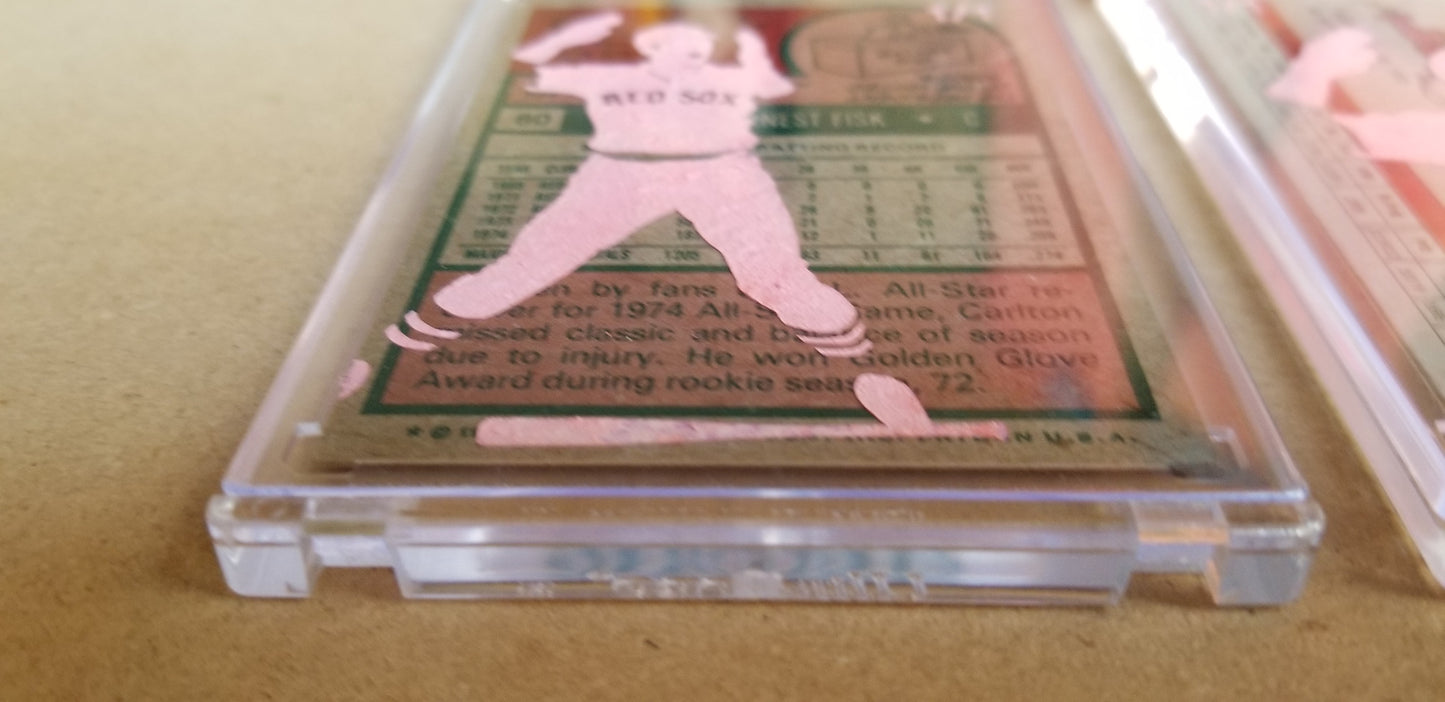 Baseball card art by Matthew Lee Rosen (aka Matthew Rosen) - Carlton Fisk Game 6 Home Run