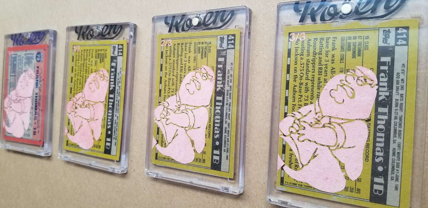 Baseball card art by Matthew Lee Rosen (aka Matthew Rosen) - Gum Stick Collector Cards - The Big Hurt (Peter Griffin)