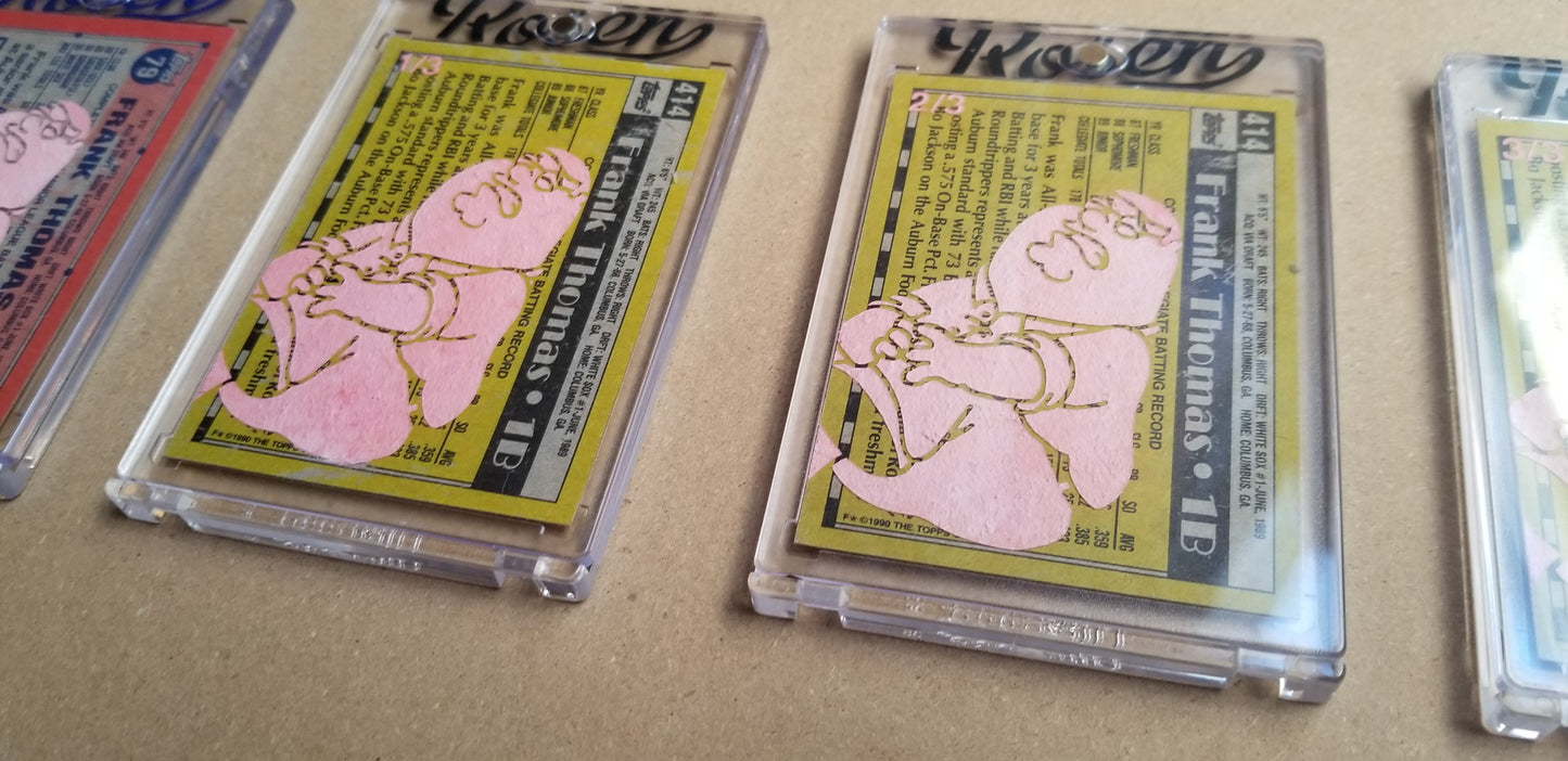 Baseball card art by Matthew Lee Rosen (aka Matthew Rosen) - Gum Stick Collector Cards - The Big Hurt (Peter Griffin)