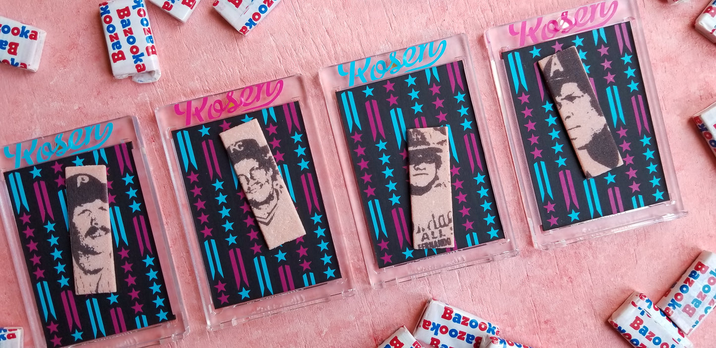 Gum Stick portraits - 1982 Topps All Stars - Baseball card art by Matthew Rosen