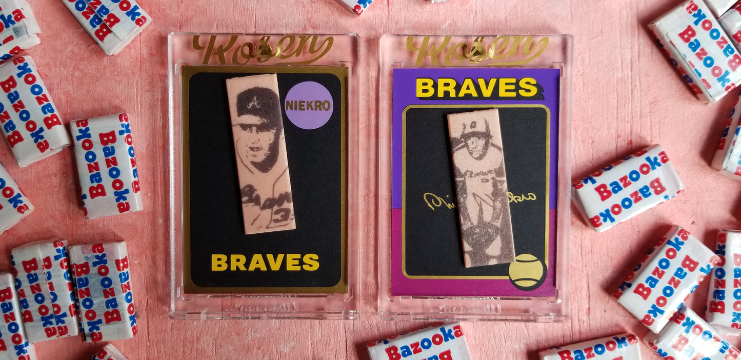Baseball card art by Matthew Lee Rosen - 1969 and 1975 Topps Phil Niekro