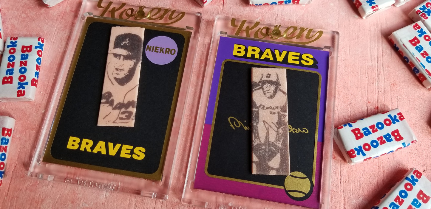 Baseball card art by Matthew Lee Rosen - 1969 and 1975 Topps Phil Niekro