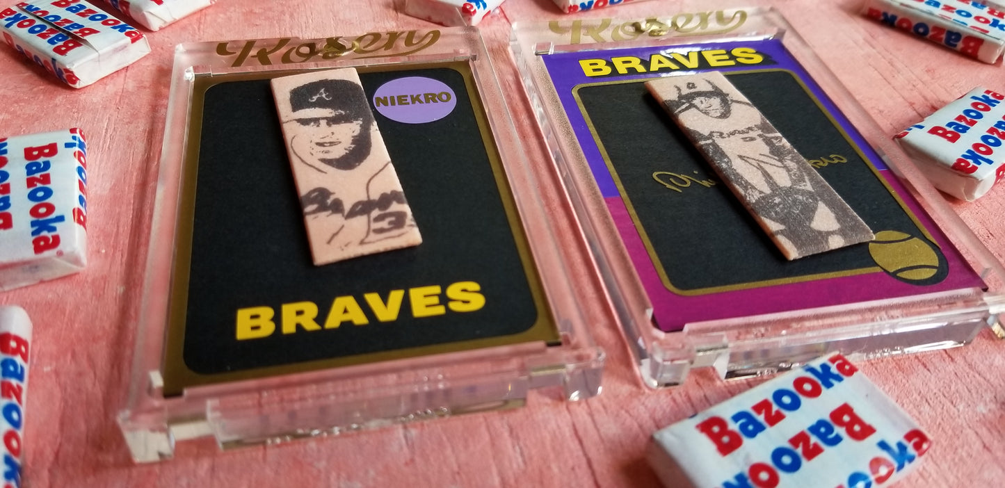 Baseball card art by Matthew Rosen - 1969 and 1975 Topps Phil Niekro