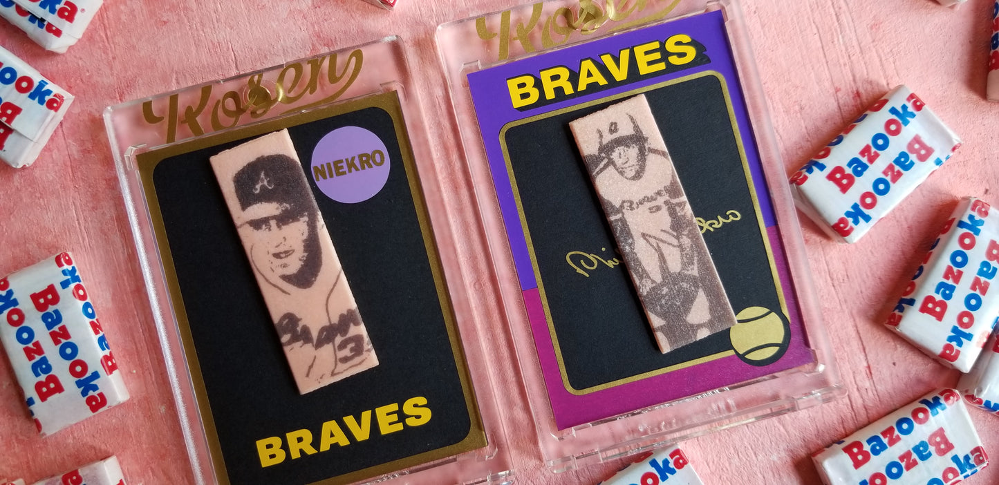 Baseball card art by Matthew Lee Rosen - 1969 and 1975 Topps Phil Niekro