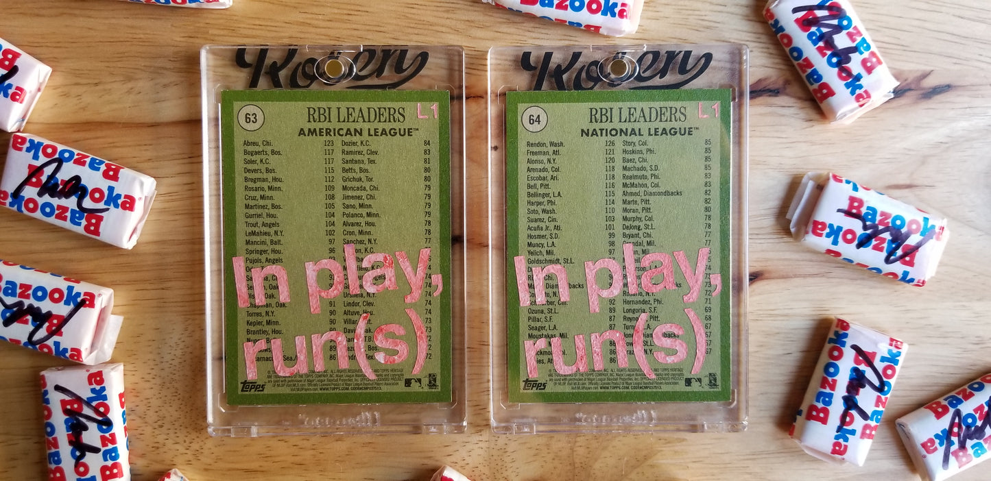 Baseball card art by Matthew Rosen - In play, run(s)