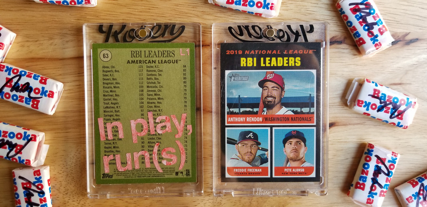 Baseball card art by Matthew Rosen - In play, run(s)