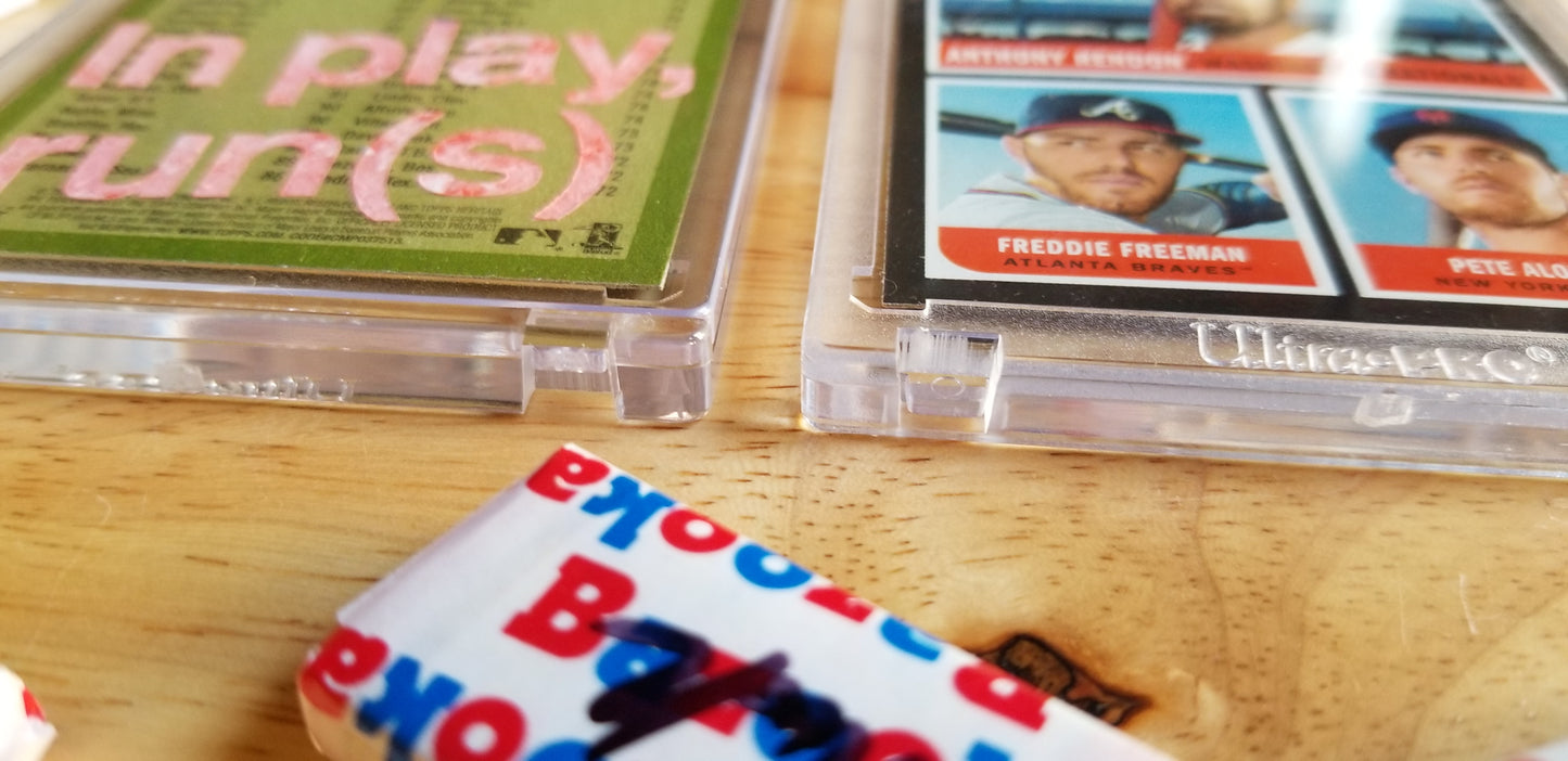 Baseball card art by Matthew Rosen - In play, run(s)