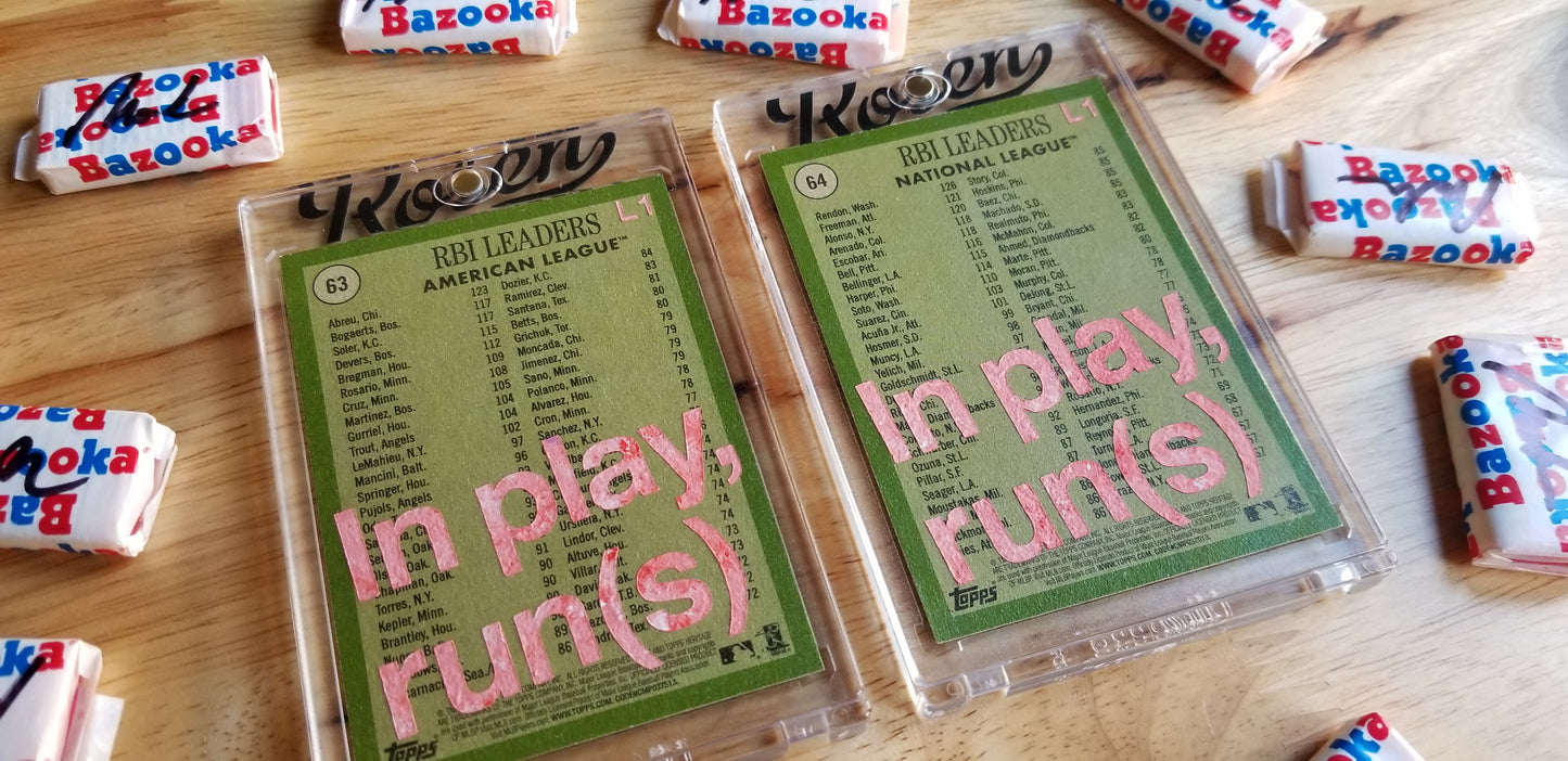 Baseball card art by Matthew Rosen - In play, run(s)