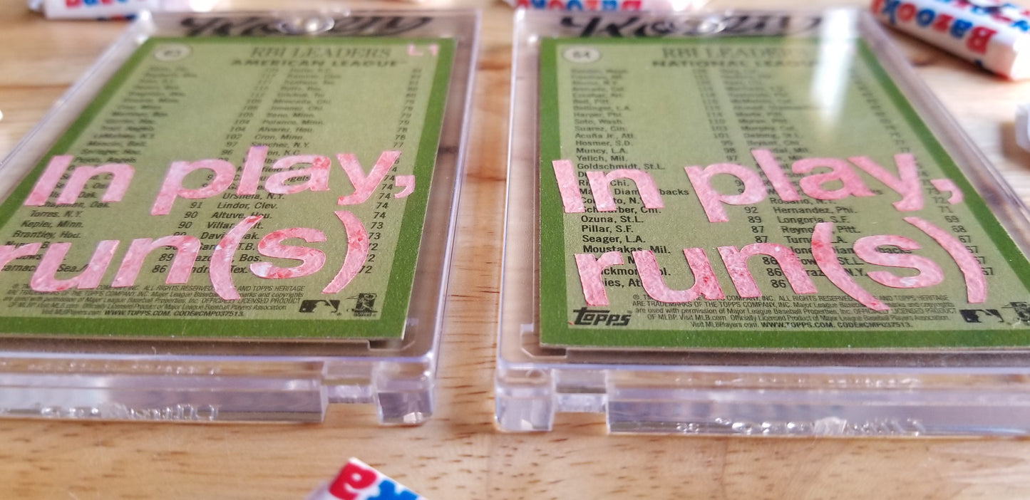 Baseball card art by Matthew Rosen - In play, run(s)